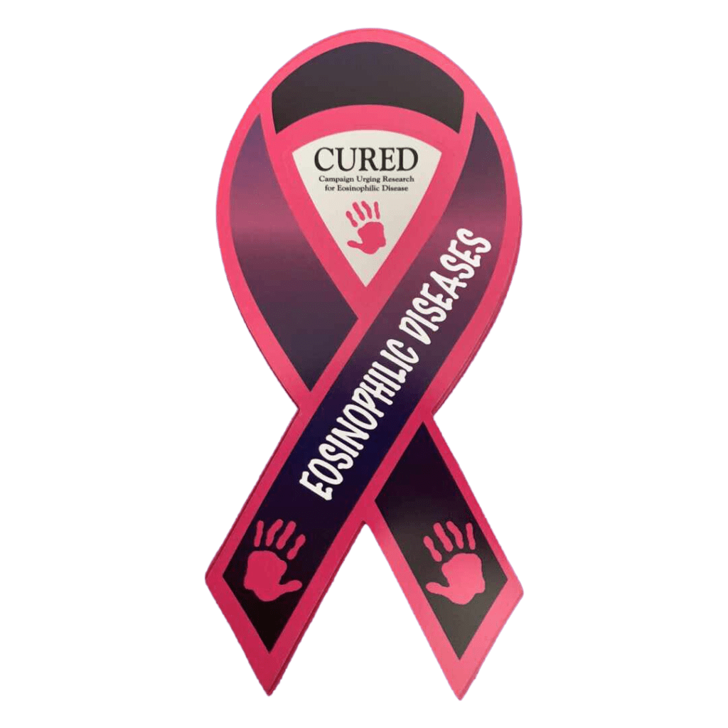 Pink ribbon for eosinophilic diseases awareness.