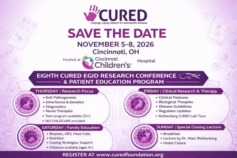 CURED EGID conference, November 2026, Cincinnati.