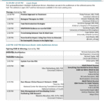 Research conference schedule with sessions and speakers.
