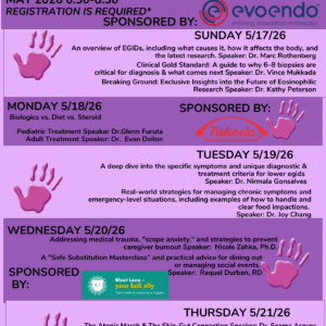 Purple poster for National Eosinophilic Awareness Week